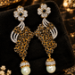 Emerald Bloom Pearl Earrings