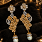 Emerald Bloom Pearl Earrings