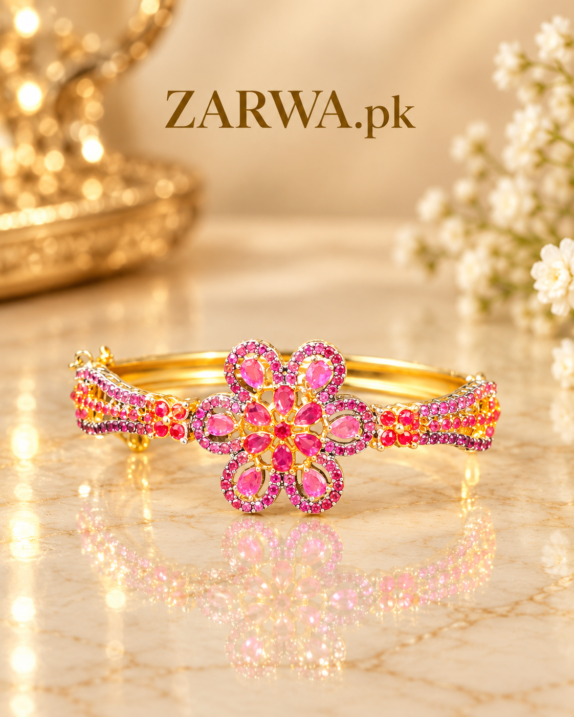 Floral Majesty Multicolor Gemstone Bracelet