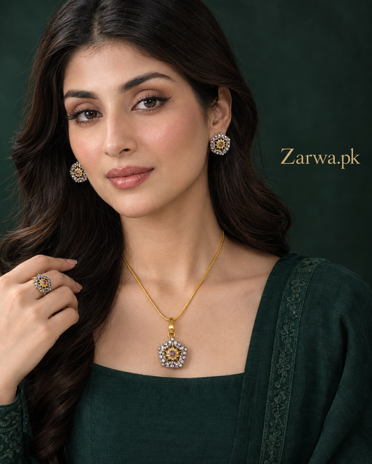Royal Floral Crystal Jewelry Set
