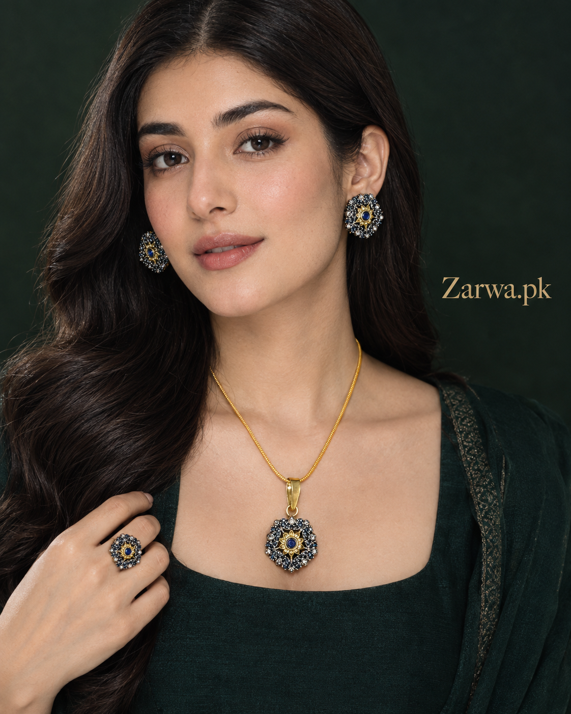 Royal Floral Crystal Jewelry Set