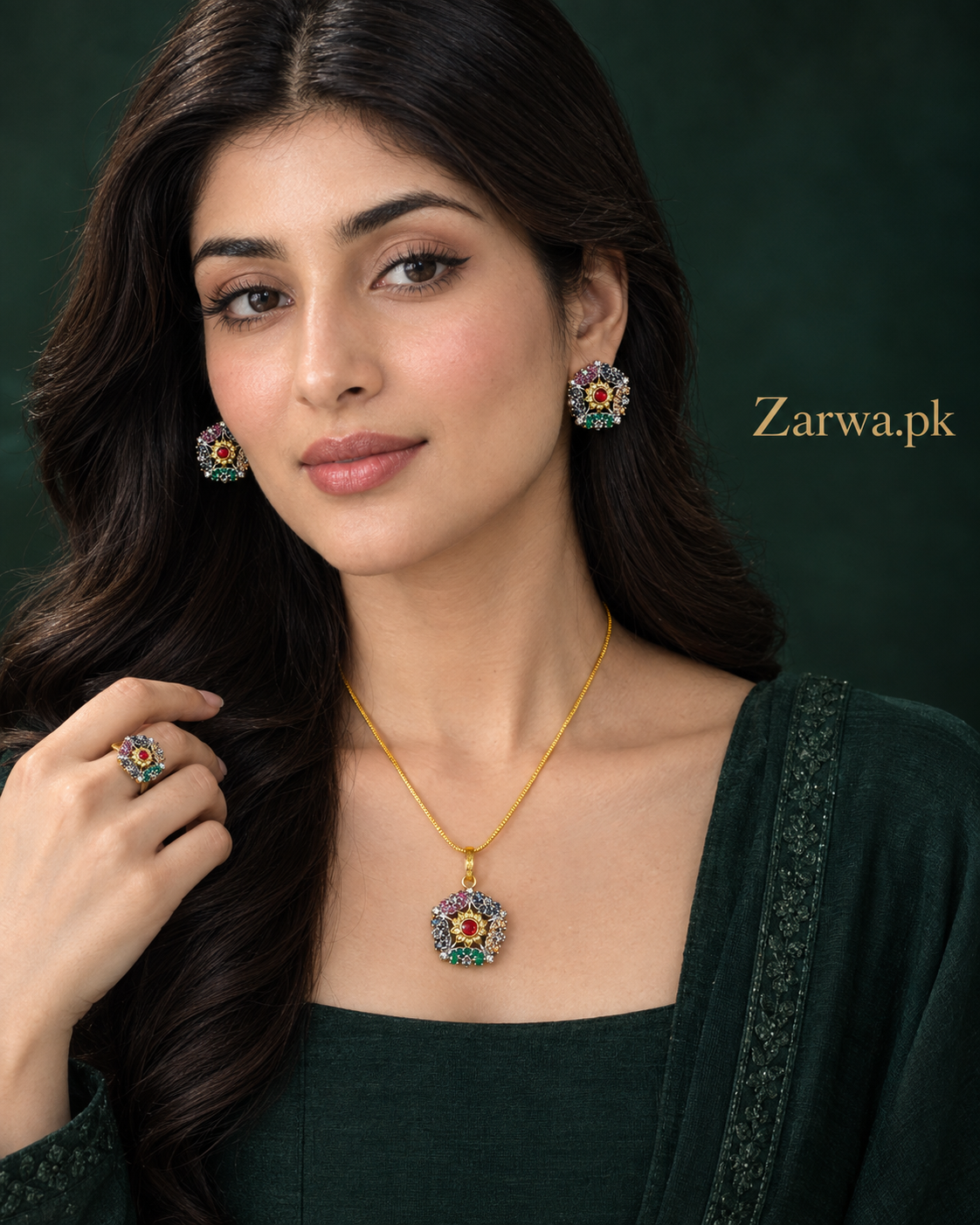 Royal Floral Crystal Jewelry Set