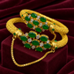 Luxury Gold Plated Gemstone Bracelets Pair of Two