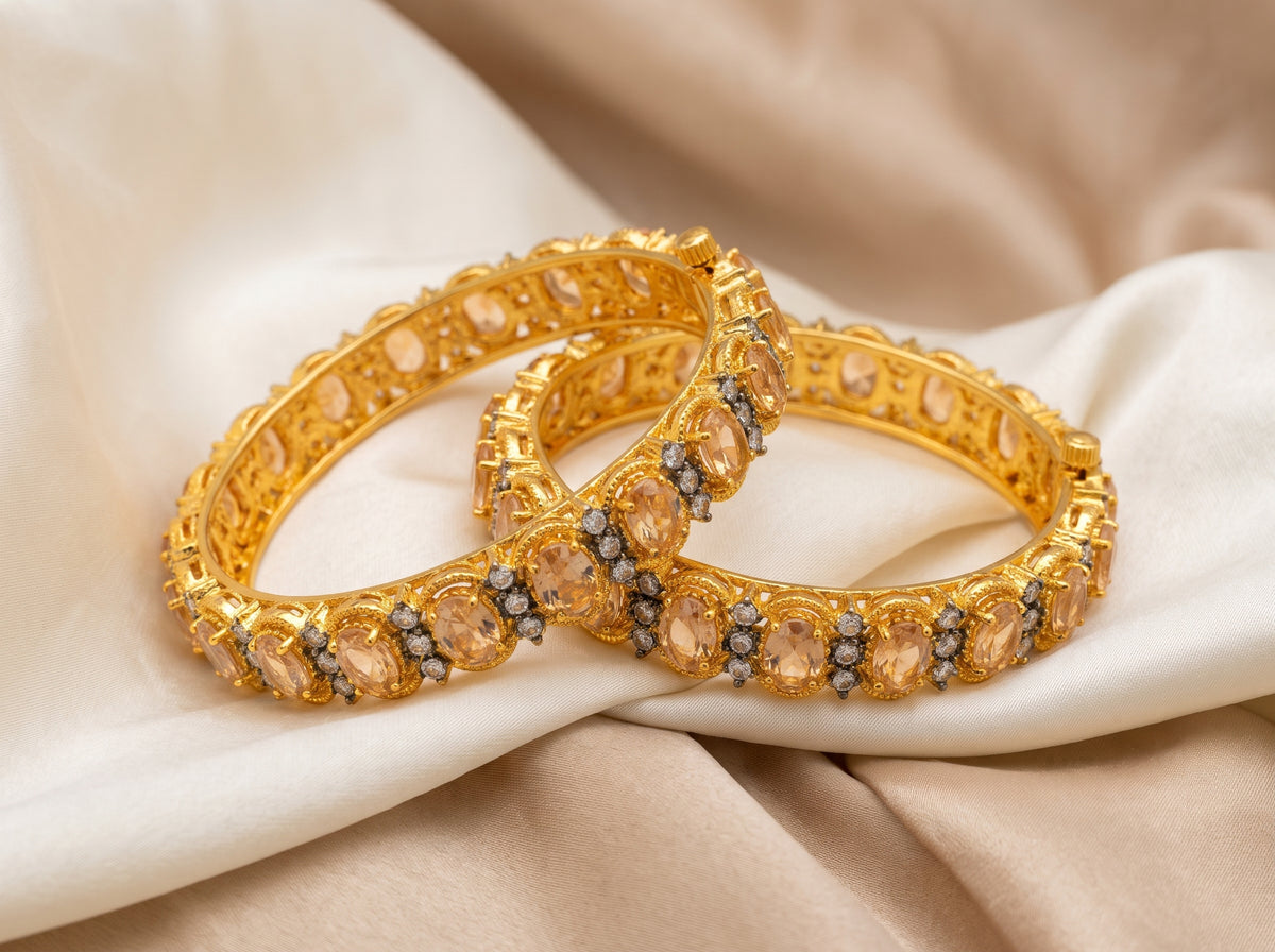 Aura Heritage Gold Plated Bangles