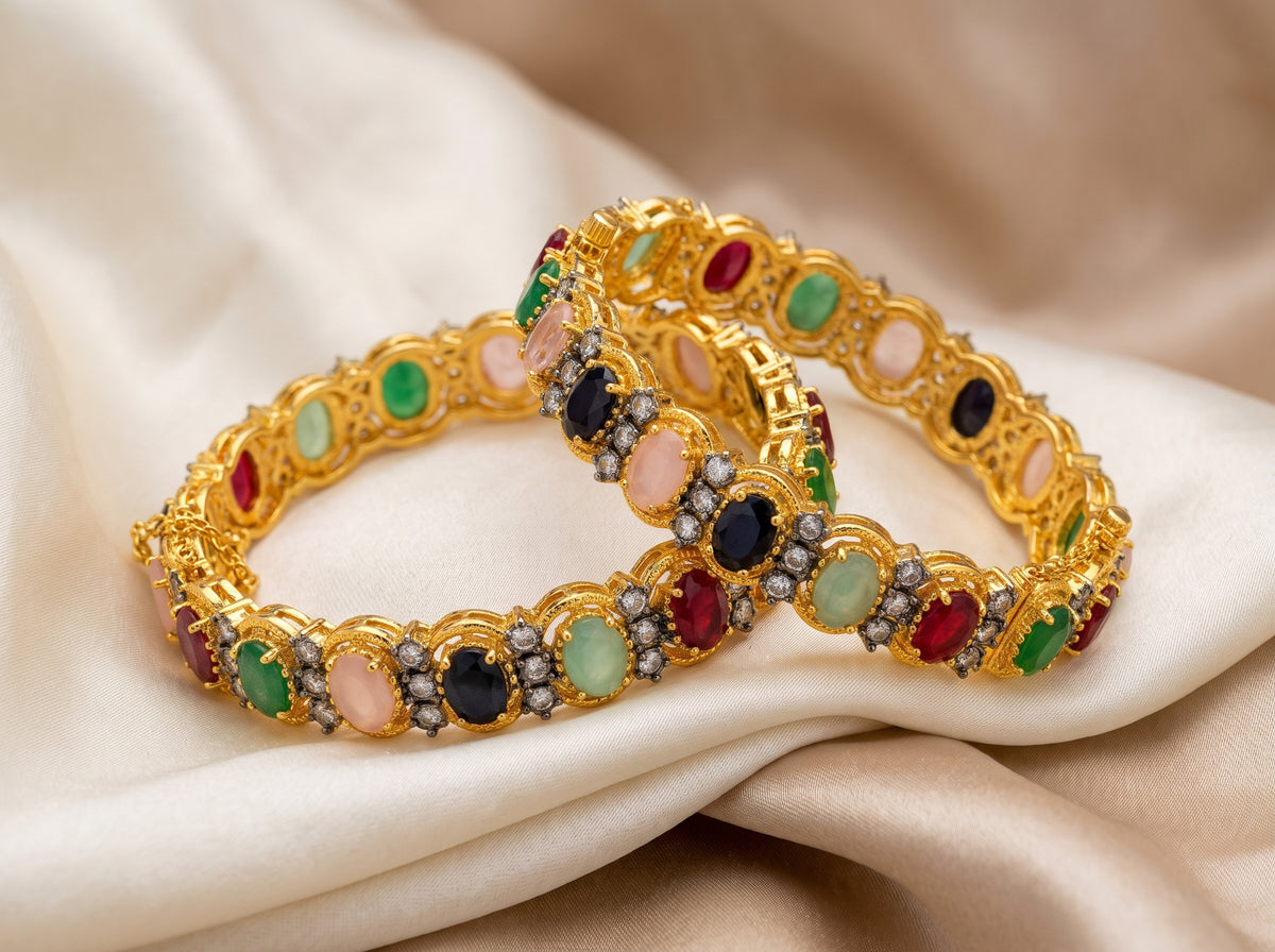 Aura Heritage Gold Plated Bangles