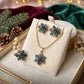 Micro-Stone 3-Piece Gold Plated Pendant Set with Ring