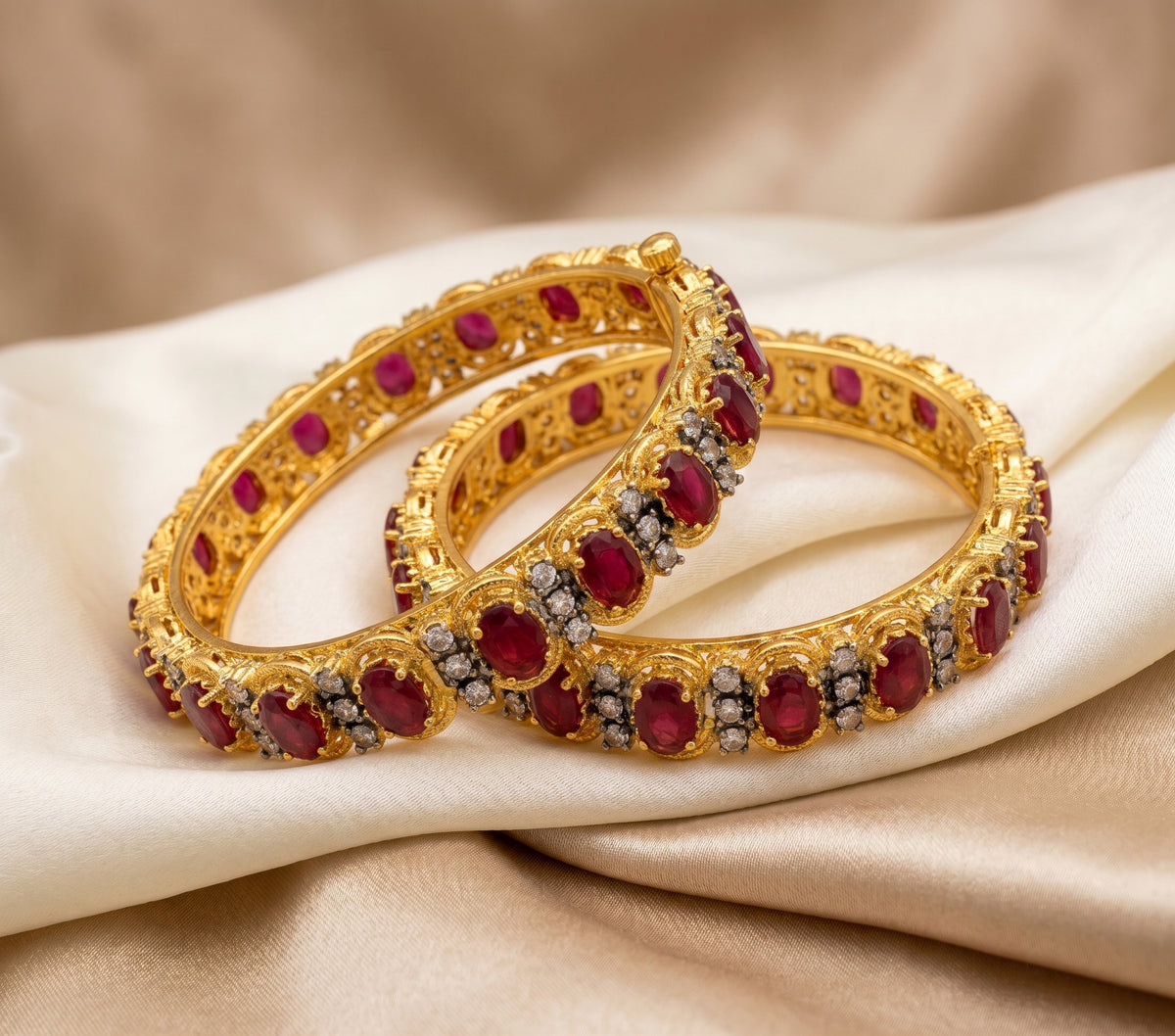 Aura Heritage Gold Plated Bangles