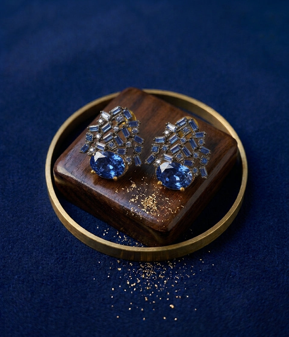 The Regal Mosaic Collection: Artisan Multi-Gemstone Statement Earrings