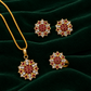 Royal Floral Pendant Jewellery Set