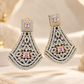 Luxury Gold Plated Multi-Stone Chandelier Earrings