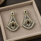 Luxury Gold Plated Multi-Stone Chandelier Earrings