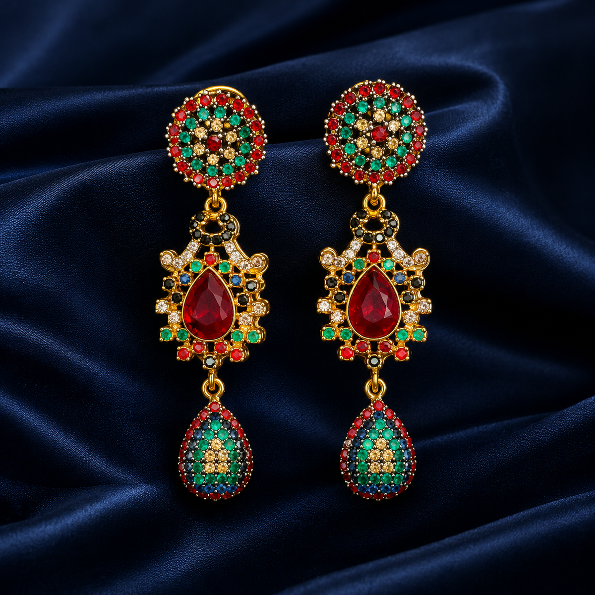 Elegant Gold-Plated Statement Earrings