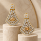 Luxury Gold Plated Multi-Stone Chandelier Earrings