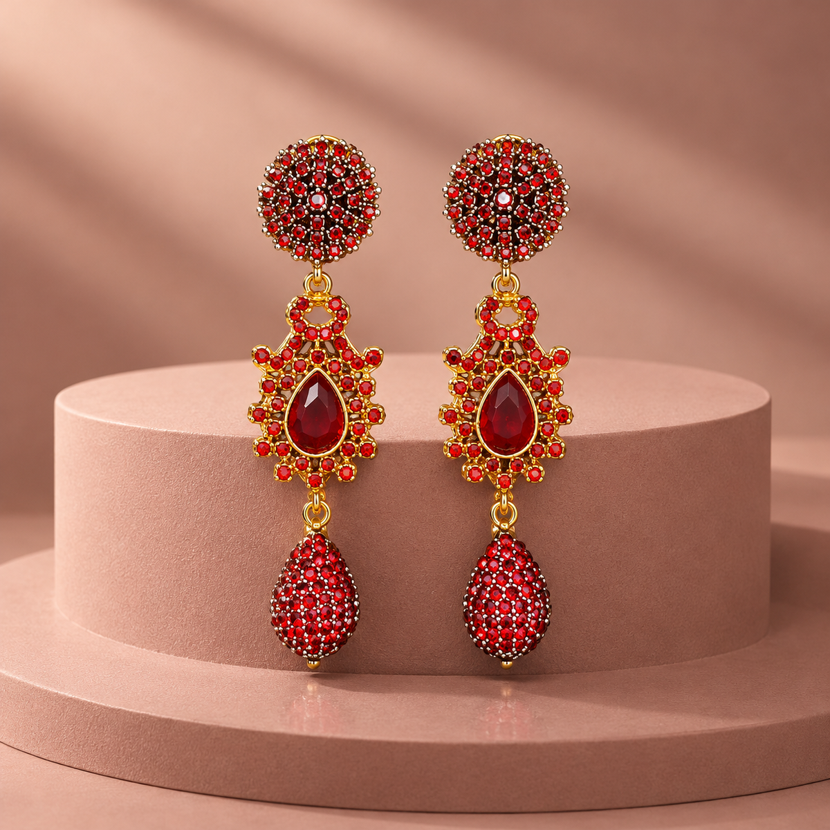 Elegant Gold-Plated Statement Earrings