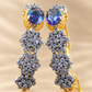 Elegant Pearl & Black Stone Gold-Tone Drop Bracalets