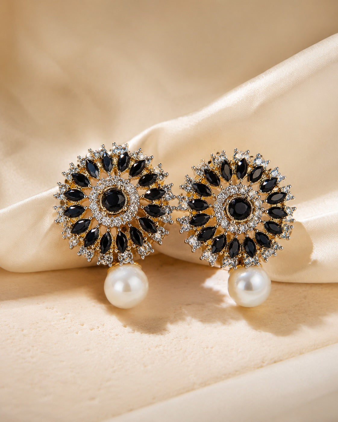 Celestia Bloom Pearl Earrings