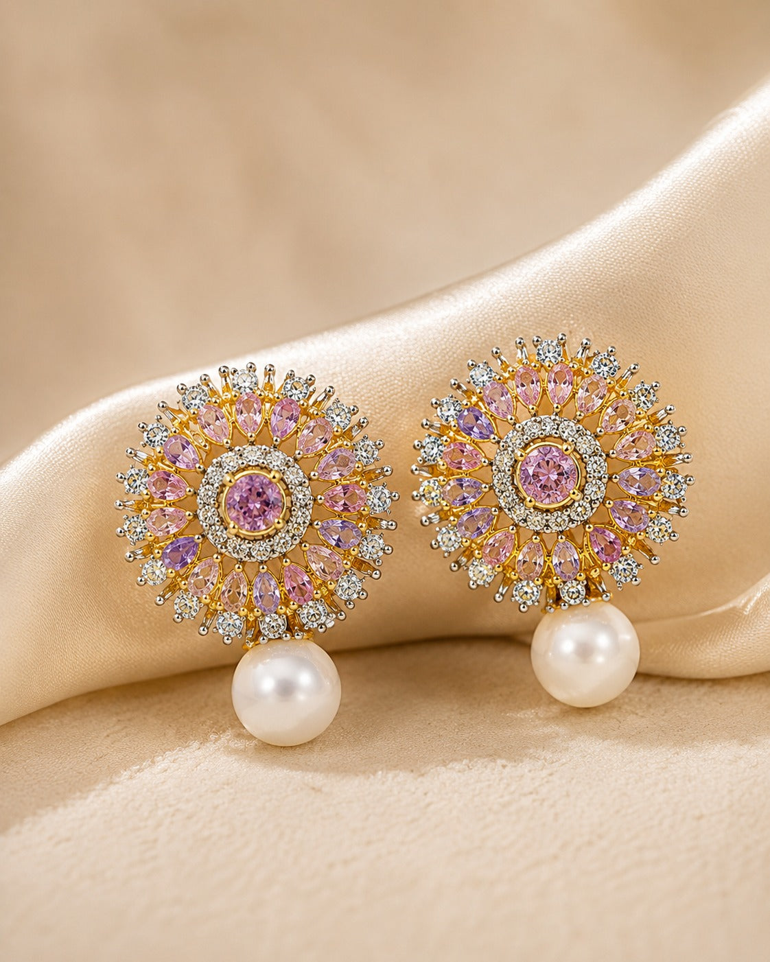 Celestia Bloom Pearl Earrings