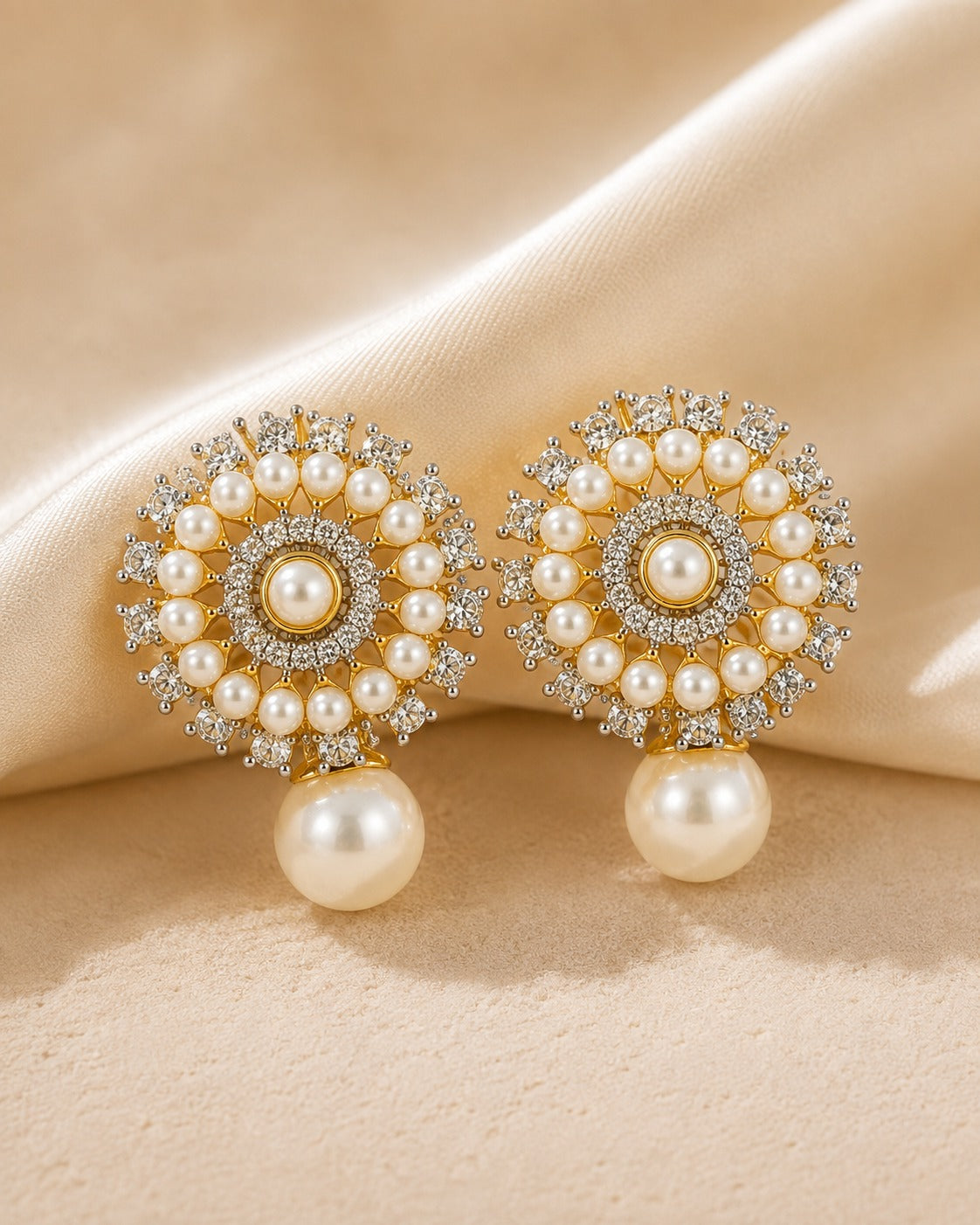Celestia Bloom Pearl Earrings