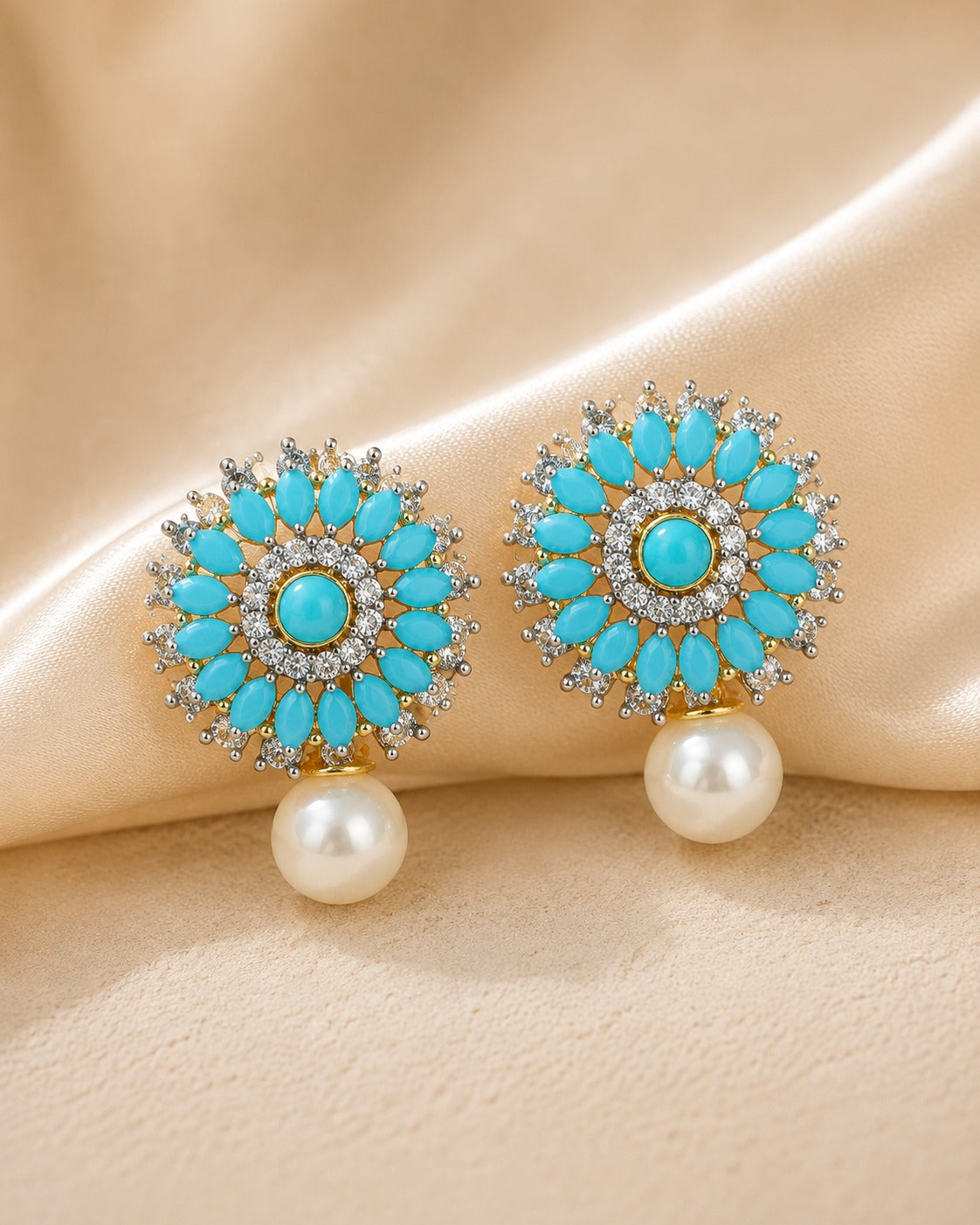 Celestia Bloom Pearl Earrings