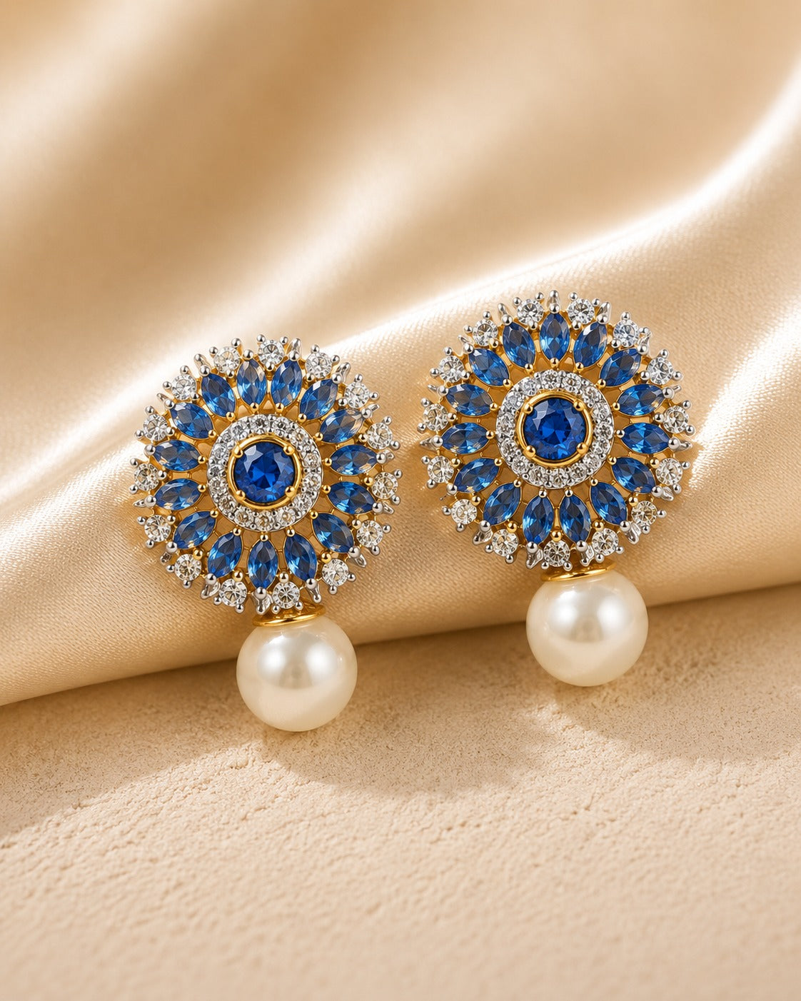 Celestia Bloom Pearl Earrings