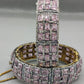 Multicolor Gemstone & Diamond-Style Pavé Luxury Bangle