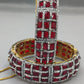 Multicolor Gemstone & Diamond-Style Pavé Luxury Bangle
