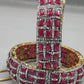 Multicolor Gemstone & Diamond-Style Pavé Luxury Bangle