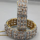 Multicolor Gemstone & Diamond-Style Pavé Luxury Bangle