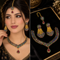 Luxury Gemstone Necklace Set with Earrings & Maang Bindiya